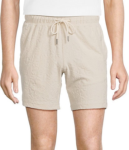 Rowm Flat Front Solid Terry 7" Inseam Shorts