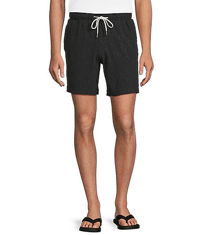 Rowm Flat Front Solid Terry 7" Inseam Shorts