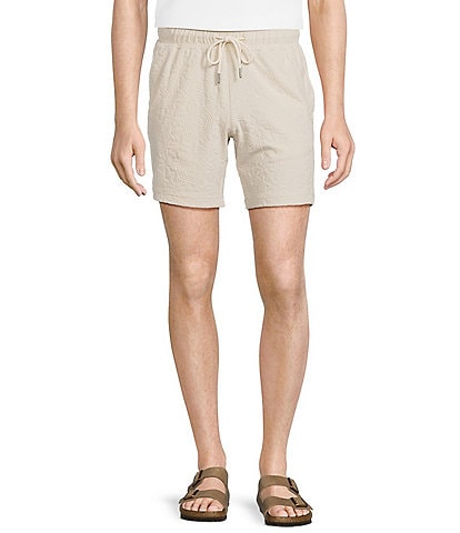 Rowm Flat Front Solid Terry 7" Inseam Shorts