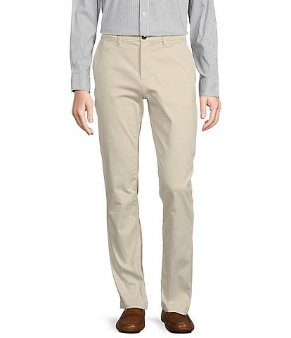 Rowm The Everyday Collection Flat Front Solid Washed Chino Pants