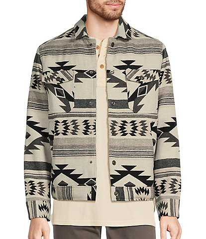 Rowm The Lodge Collection Drifter Southern Print Fleece Lined Trucker Jacket