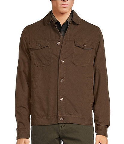 Rowm The Lodge Collection Rambler Solid Canvas Trucker Jacket