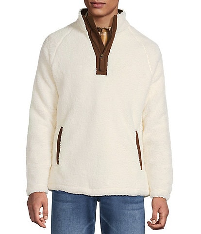 Rowm Long Sleeve Embroidered Fleece Quarter Zip