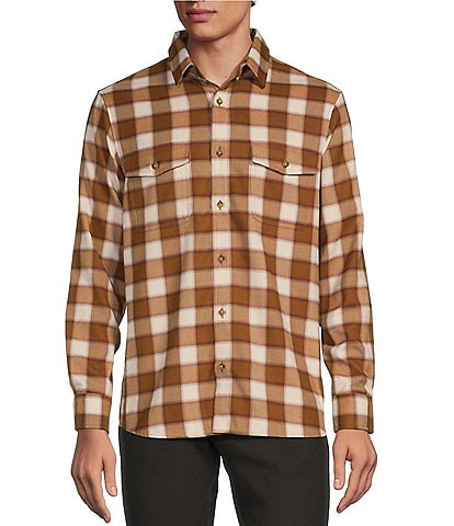 Rowm Long Sleeve Jaspe Small Buffalo Plaid Button Down Shirt