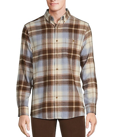 Rowm Long Sleeve Portuguese Flannel Large Plaid Shirt