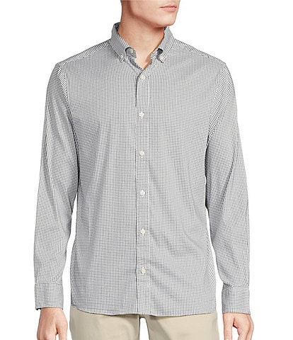 Rowm The Everyday Collection Long Sleeve Quad Blend Small Checked Print Button-Down Collar Shirt