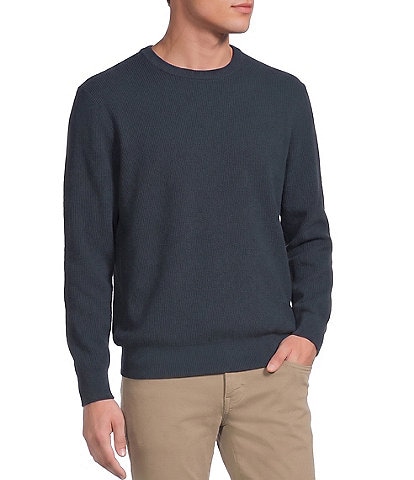 Rowm Long Sleeve Solid Crew Neck Sweater