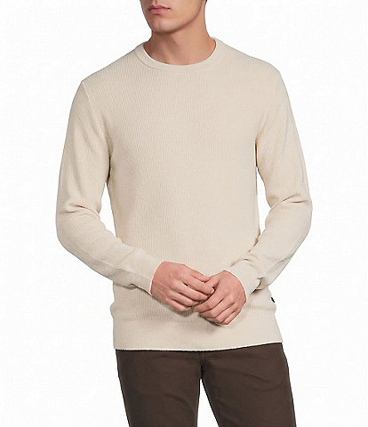 Rowm Long Sleeve Solid Crew Neck Sweater