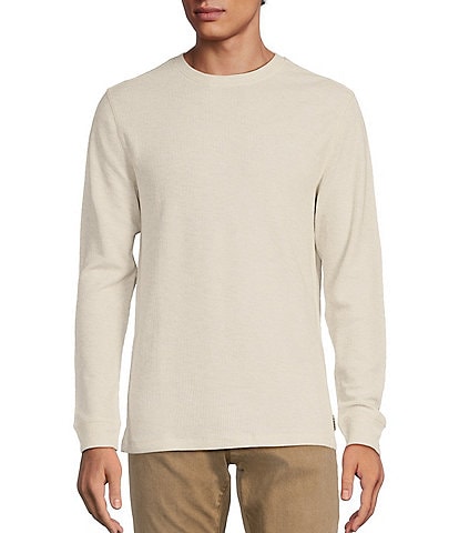 Rowm Long Sleeve Solid Ribbed Crew Neck Pullover