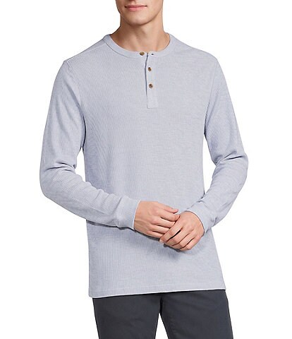 Rowm Long Sleeve Solid Ribbed Henley