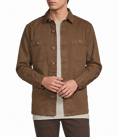 Rowm Long Sleeve Solid Shirt Jacket