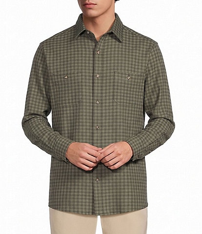 Rowm Long Sleeve Textured Gingham Shirt