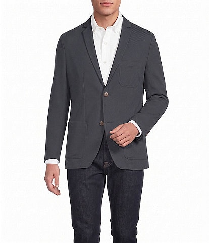 Rowm Long Sleeve Textured Knit Blazer