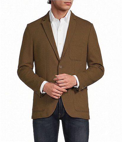 Rowm Long Sleeve Textured Knit Blazer