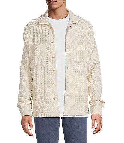 Rowm Long Sleeve Textured Shirt Jacket