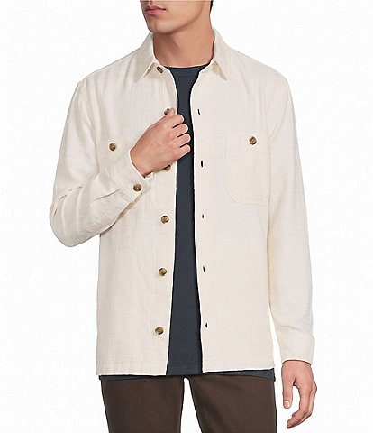 Rowm Long Sleeve Textured Shirt Jacket