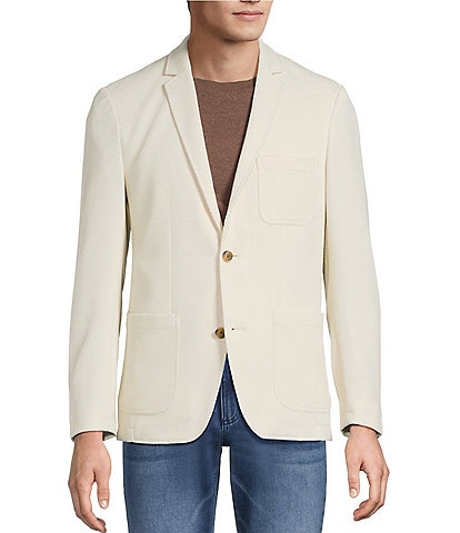 Rowm Long Sleeve Textured Solid Knit Blazer