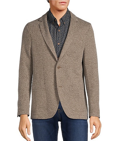 Rowm Long Sleeve Textured Solid Knit Blazer