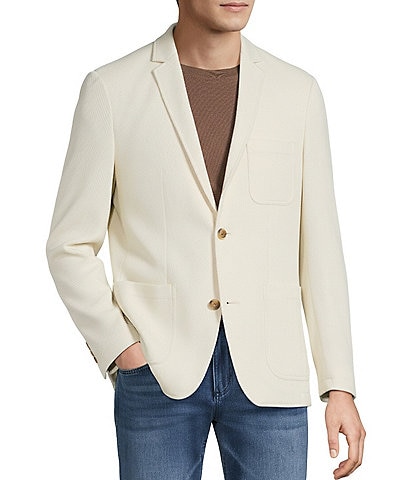 Rowm Long Sleeve Textured Solid Knit Blazer