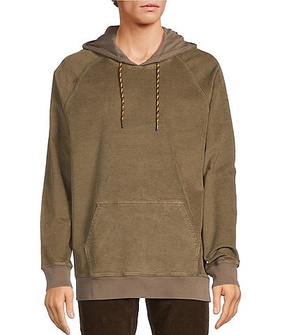 Rowm Nomad Collection Long Sleeve Garment Dyed Corduroy Solid Hoodie
