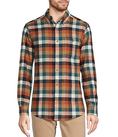 Rowm Nomad Collection Long Sleeve Portuguese Flannel Plaid Shirt