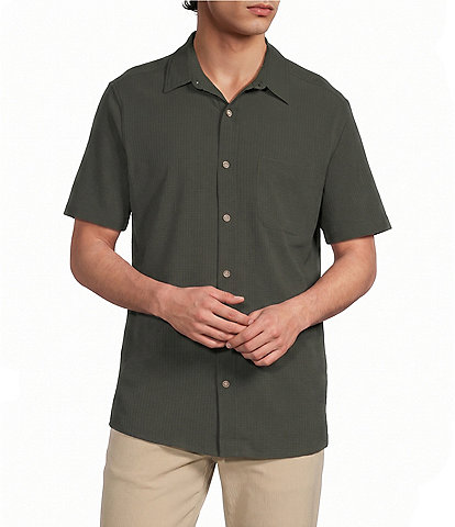 Rowm Performance Rec + Relax Short Sleeve Solid Textured Shirt