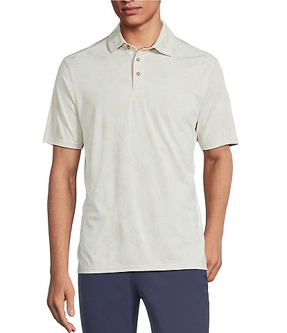 Rowm Rec & Relax Short Sleeve Floral Jacquard Polo