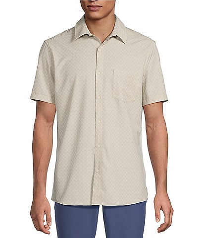 Rowm Rec + Relax Short Sleeve Performance Starburst Print Shirt