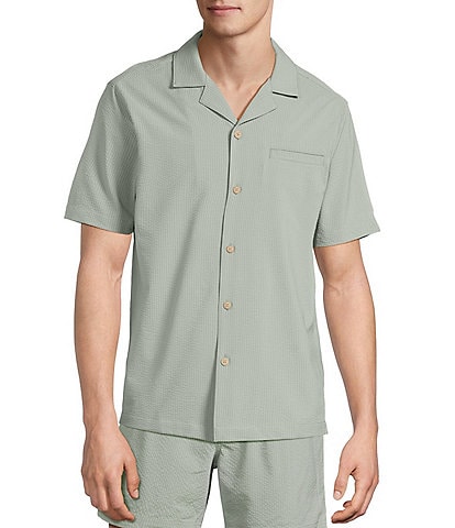 Rowm Seersucker Cabana Woven Top
