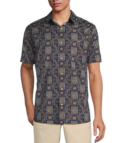 Rowm Short Sleeve Bandana Print Shirt