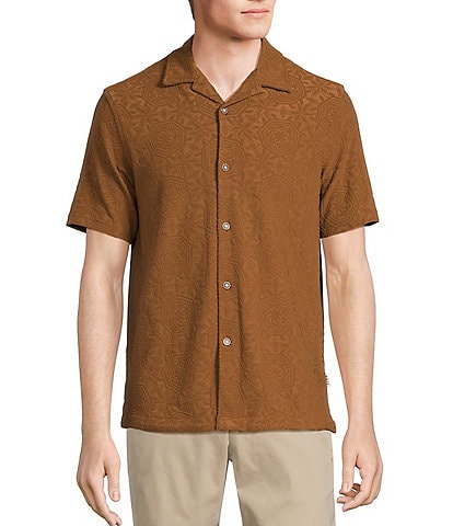 Rowm Short Sleeve Geo Terry Camp Shirt