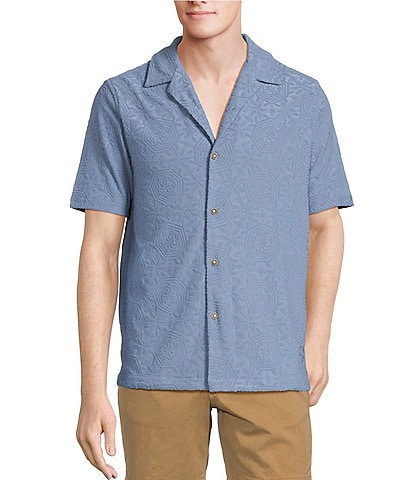 Rowm Short Sleeve Geo Terry Camp Shirt