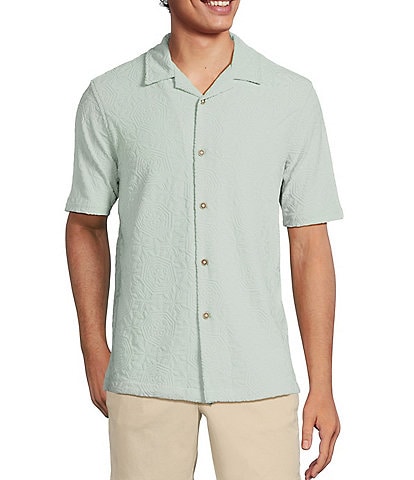 Rowm Short Sleeve Geo Terry Camp Shirt