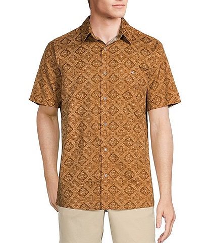 Rowm Short Sleeve Medallion Print Shirt