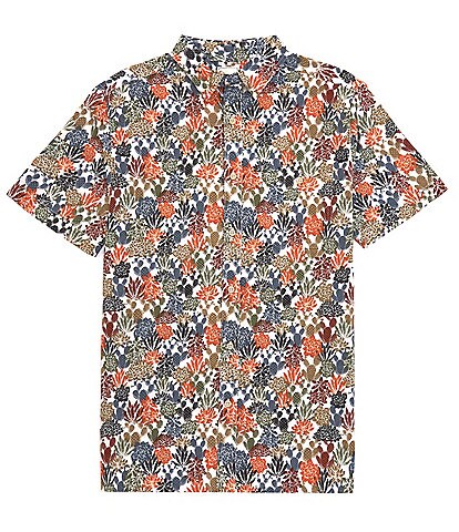 Rowm Short Sleeve Point Collar Cactus Print Shirt