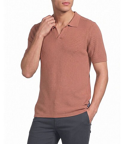 Rowm Short Sleeve Textured Solid Snit Shirt