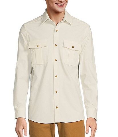 Rowm The Lodge Collection Long Sleeve Brushed Solid Button Down Shirt
