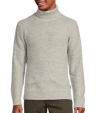 Rowm The Lodge Collection Long Sleeve Textured Solid Sweater