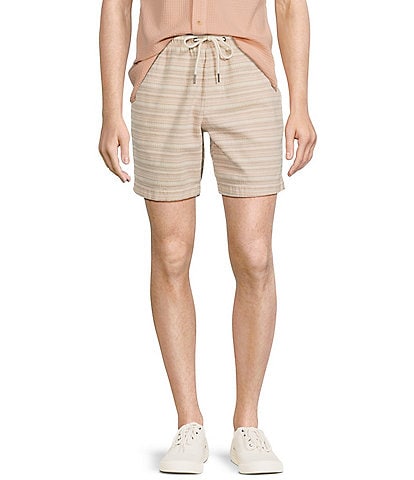Rowm's Outsider's Oasis Slub Striped 7" Inseam Shorts
