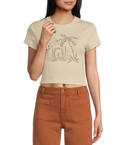 Roxy All Day Cropped Graphic T-Shirt