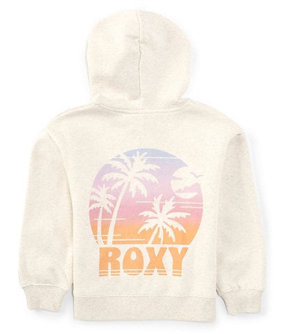 Roxy Big Girls 7-16 Long Sleeve Circle Tropic Fleece Graphic Hooded Jacket