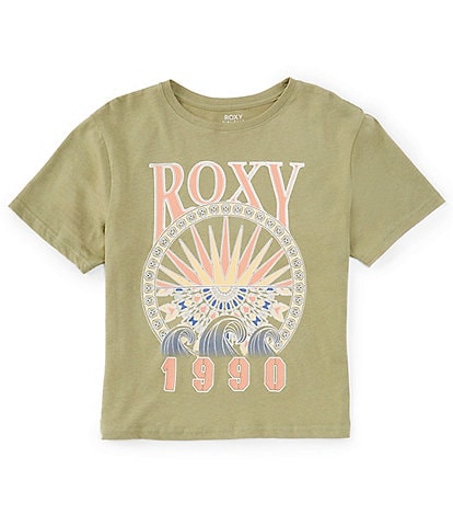 Roxy Big Girls 7-16 Surfs Up Short Sleeve Boyfriend Graphic T-Shirt