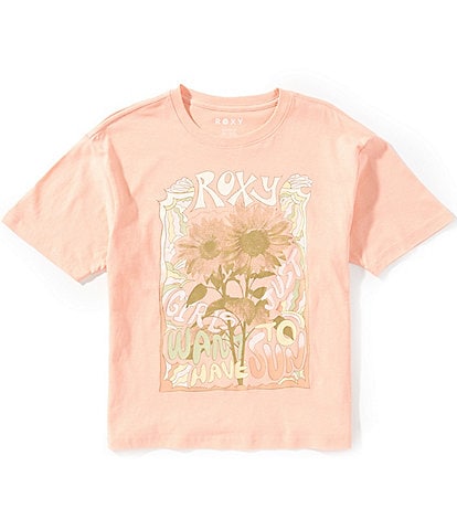  Big Girls Short Sleeve Sunshine Oversized Tee