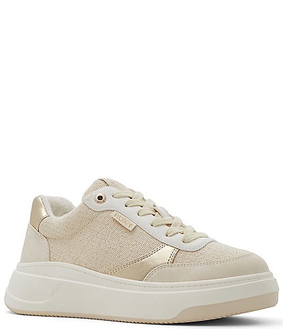 Roxy Carver Metallic Detail Retro Inspired Sneakers