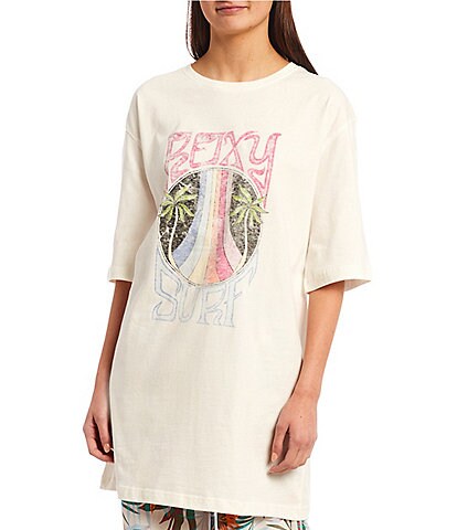 Roxy Come To The Beach Short Sleeve Oversized Graphic Tee