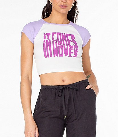 Roxy Comes In Waves Crop Baby T-Shirt