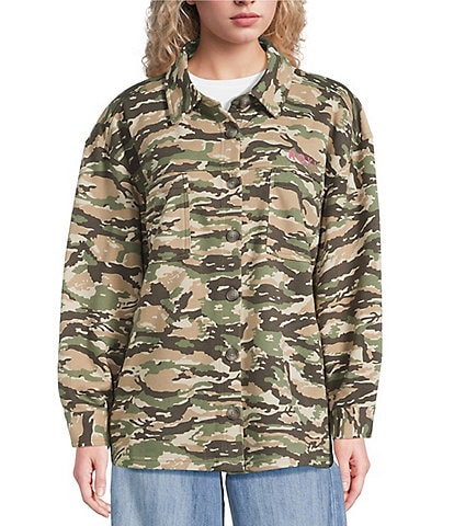 Roxy Dawn Light Camouflage Printed Long Sleeve Jacket
