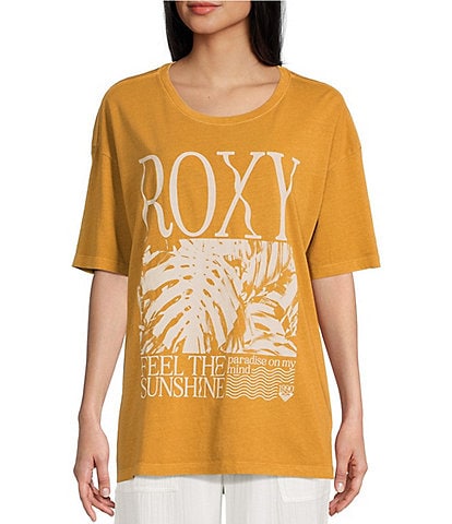 Roxy Feel The Sunshine Short Sleeve Oversized Girlfriend T-Shirt