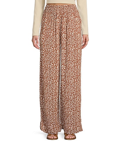 Roxy Forever And A Day High Rise Floral Palazzo Pants