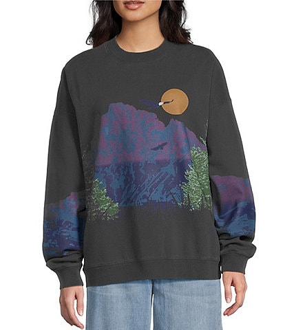 Roxy Lineup Oversized Crew Neck Sweatshirt
